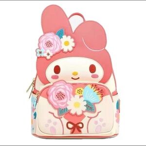 Loungefly Sanrio My Melody Figural Floral Mini Backpack NWT